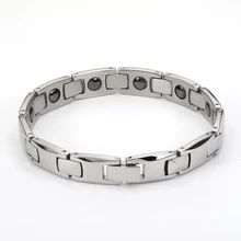 Мода г. человек браслеты для мужчин bijoux Титан 316L нержавеющая сталь Jewelry Шарм терапии магнитный браслет