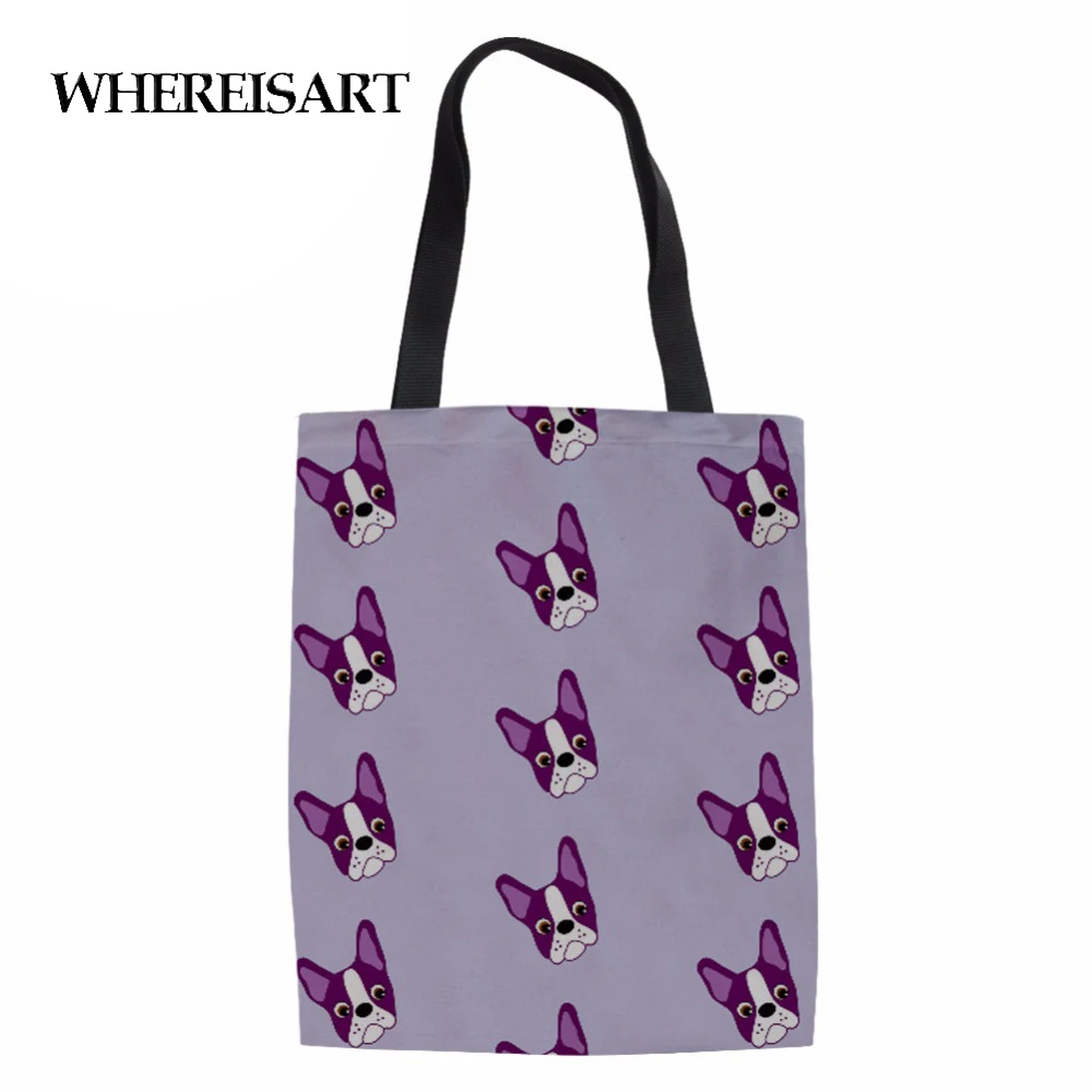 WHEREISART забавные повседневные холщовые сумки для покупок для женщин, большие многоразовые складные сумки для путешествий, подарочные сумки