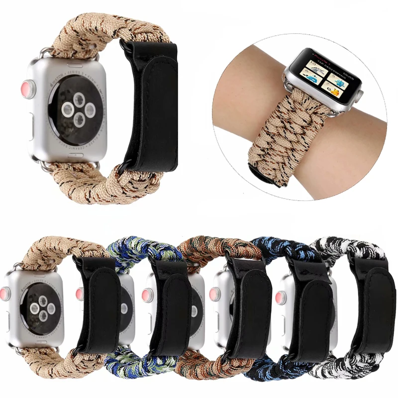 

Nylon watch bands for apple watch band 44mm & for apple watch 4 strap Bracelet for iWatch 1 2 3 38mm 42mm for apple watch 40mm