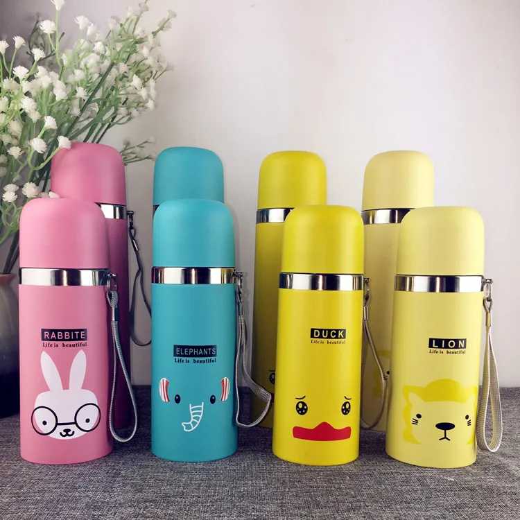 

1PC Insulation Cup Hot student Cup Stainless Steel Vacuum Bottle Water Bottle Cup school children Thermos mugs NY 006