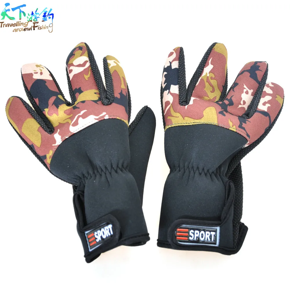 

Full Finger Anti-slip Men's Fishing Gloves Black Waterproof Non-slip Outdoor Cycling Gloves Luvas Pesca Glove For Fishing