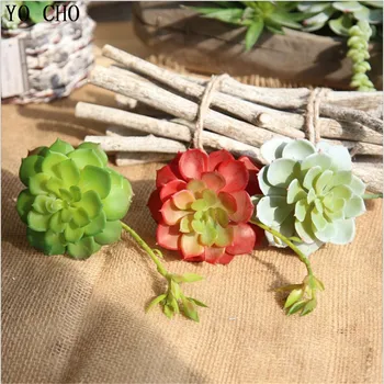 YO CHO 1PC High Quality Artificial Bonsai Succulents Office Outdoor Party Decor DIY Fake Flower Plant Home Dcoration Accessories