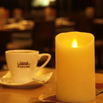 

LED Flameless Pillar LED Candles with Moving Flame Timer and Remote For Home/Wedding/Party/Holiday Decoration 3.5*7 inch