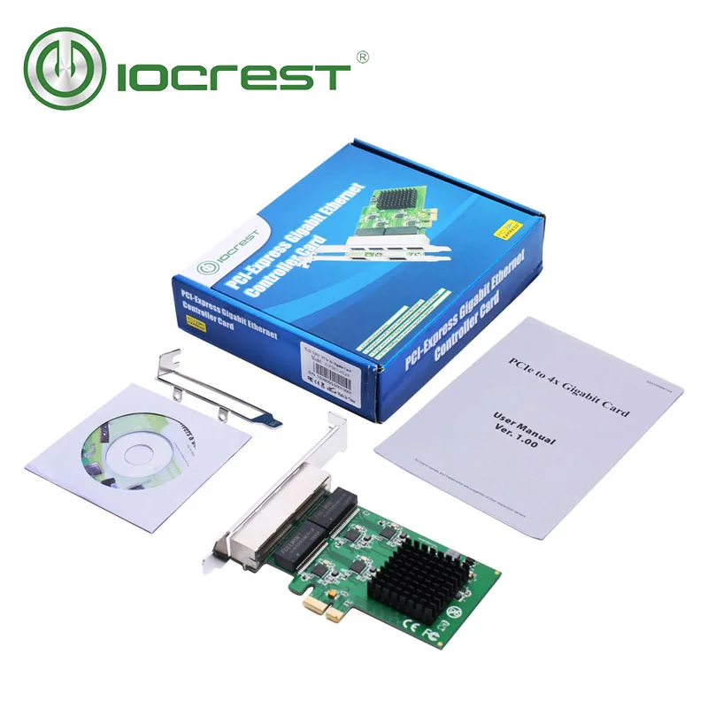 Iocest PCI-Express 4 порта Gigabit Ethernet контроллер карты RTL8111 чипы с низкопрофильным кронштейном