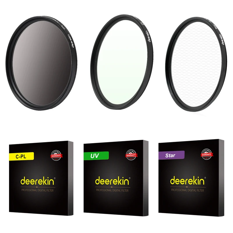 

Deerekin 40.5mm Polarizer CPL+UV+Star(6x) Lens Filter Kit for Digital Camera 40.5 mm Sony Nikon Samsung Lenses