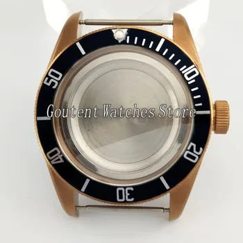 

41mm Bronze plating Watch Case Fit Miyota 8215 ETA 2836 Mingzhu DG2813/3804 p814