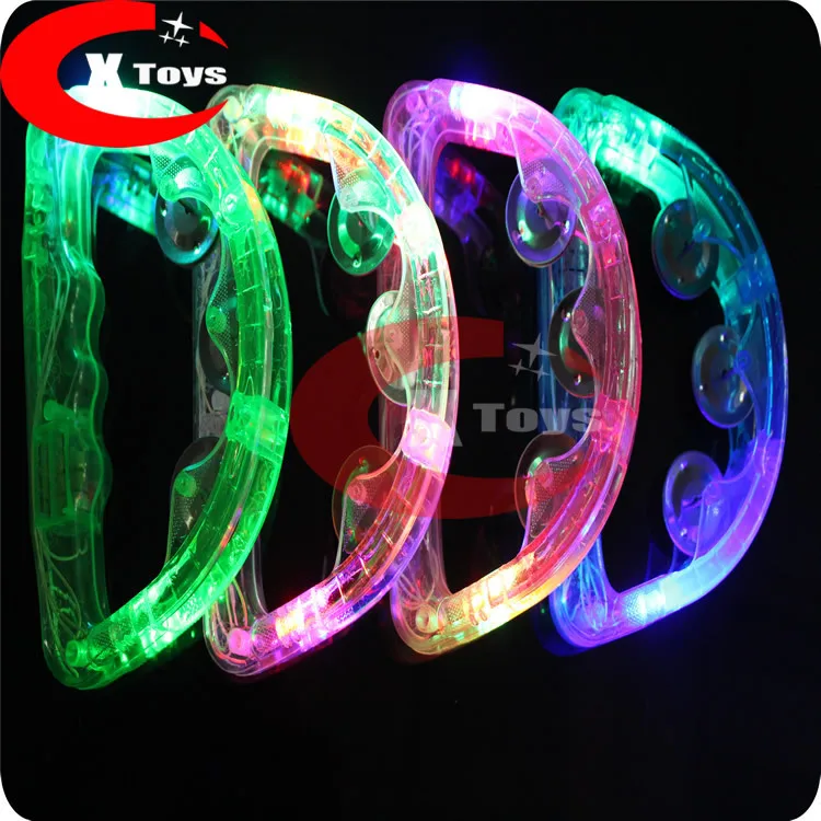 Wholesale LED flashing Tambourine Party supplier light up Tambourine