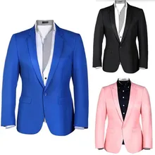 Новейшие Дизайнерские мужские костюмы, куртки на одной пуговице, розовые, Черные смокинги для жениха, куртка высокого качества, официальные деловые костюмы, куртка