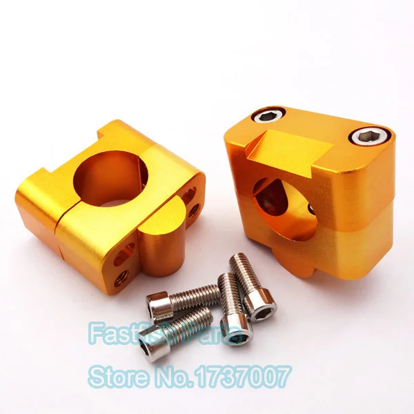 1 1//8/" 28mm Fat Handle Bar Risers CNC Mount Clamp Risers Pit Dirt Bike ATV Quad