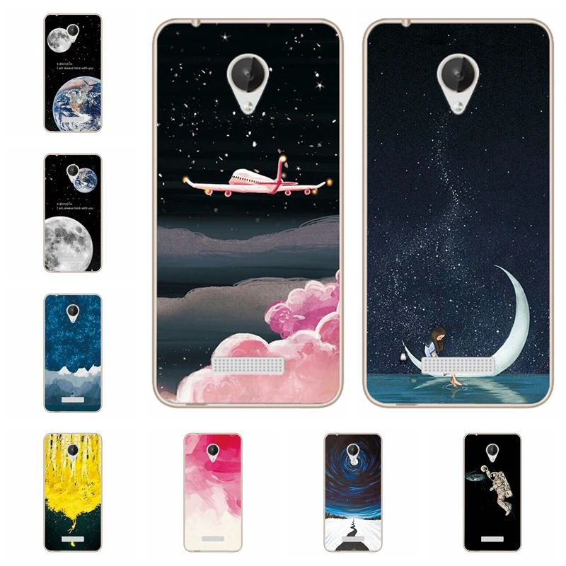 

Couple Sky Moon Earth Case For Micromax Q380 Soft TPU Silicone Phone Capa Back Cover For Micromax Q 380 Case Fundas Coques 4.7"