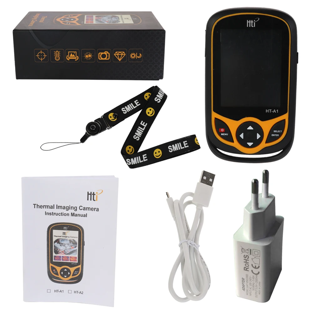 KKMOON портативный многофункциональный мобильный телефон типа HD ручной инфракрасный тепловизор с usb-кабелем и адаптером переключения