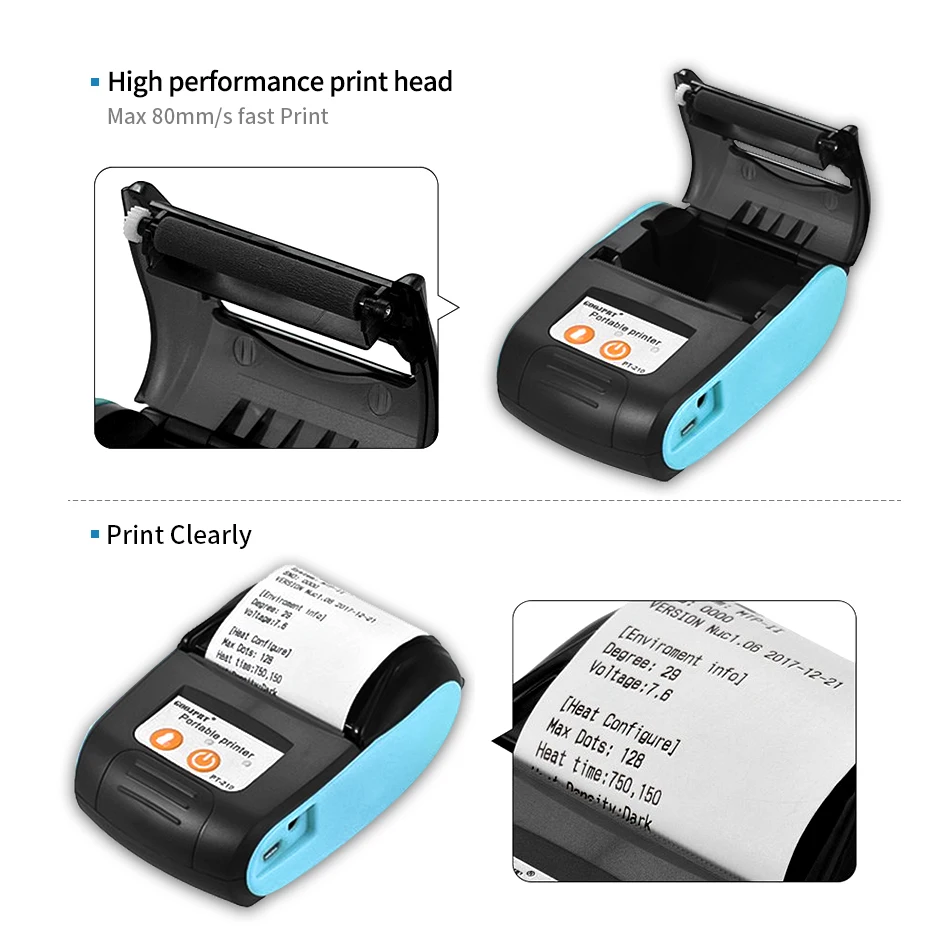 POS банкнот Bluetooth принтер 58 мм для телефона android мини беспроводной карманный мобильный принтер Портативный Термальный чековый принтер 2 дюйма