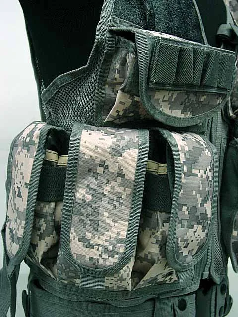 Люкс Airsoft тактический бой Сетки Жилет OD Цифровой ACU Camo BK камуфляж лесной CB MC