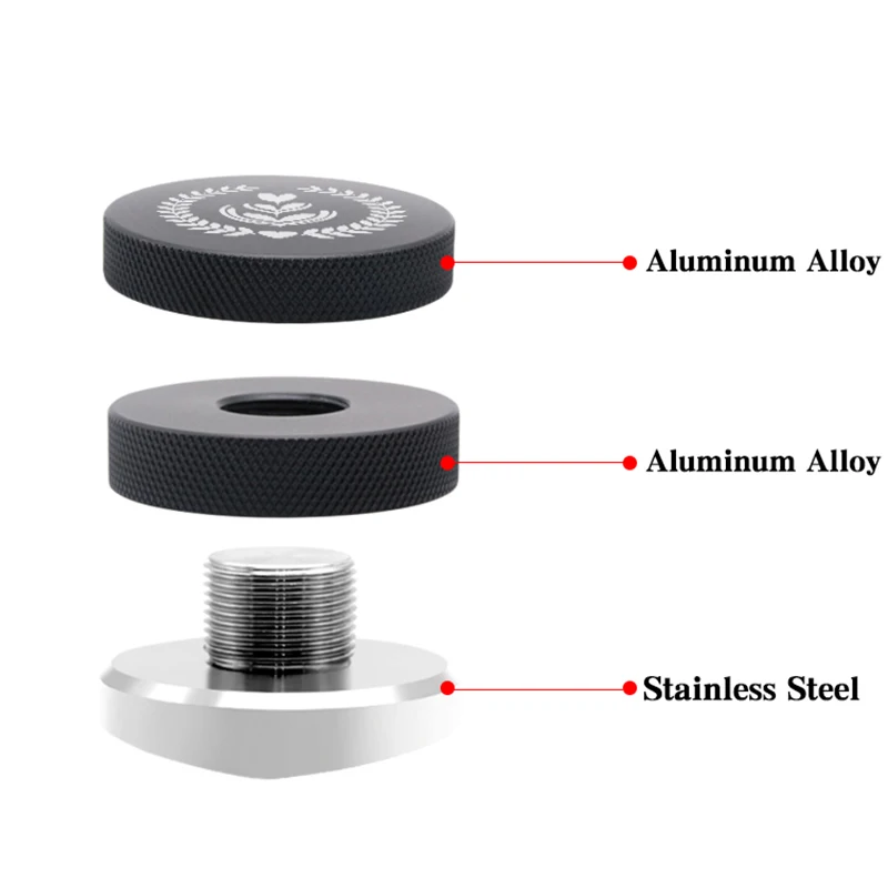 Kaufen Flache Gewinde Kaffee Espresso Tamper 304 Edelstahl One Drei Vier Abgewinkelt Pisten Basis Pulver Hammer Verteilung zubehör