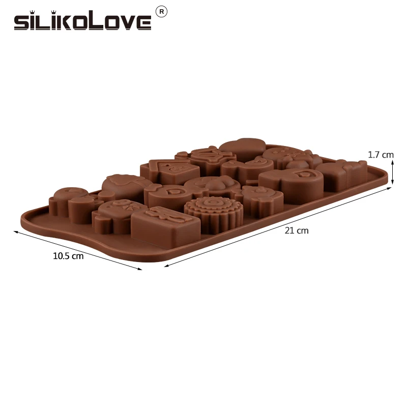 SILIKOLOVE антипригарные силиконовые формы для шоколада FDA безопасные 3D Мультяшные животные в форме формы для желе или льда, формы для выпечки, инструмент для выпечки