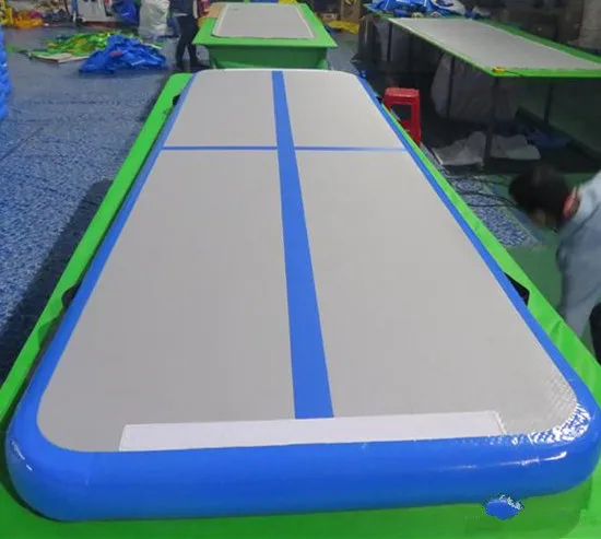 3M4M5M надувной гимнастический AirTrack акробатика воздуха трек пол батут для домашнего использования/обучение/Чирлидинг/пляж - Цвет: Dark blue