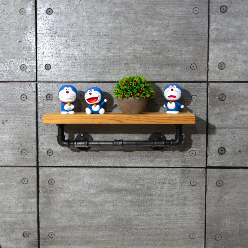 

1PC 40*15cm Metal & Wood Bathroom Shelves Storage Holders Racks for Living Room, Kitchen, Bathroom, On Walls FJ-ZN1Y-011A0