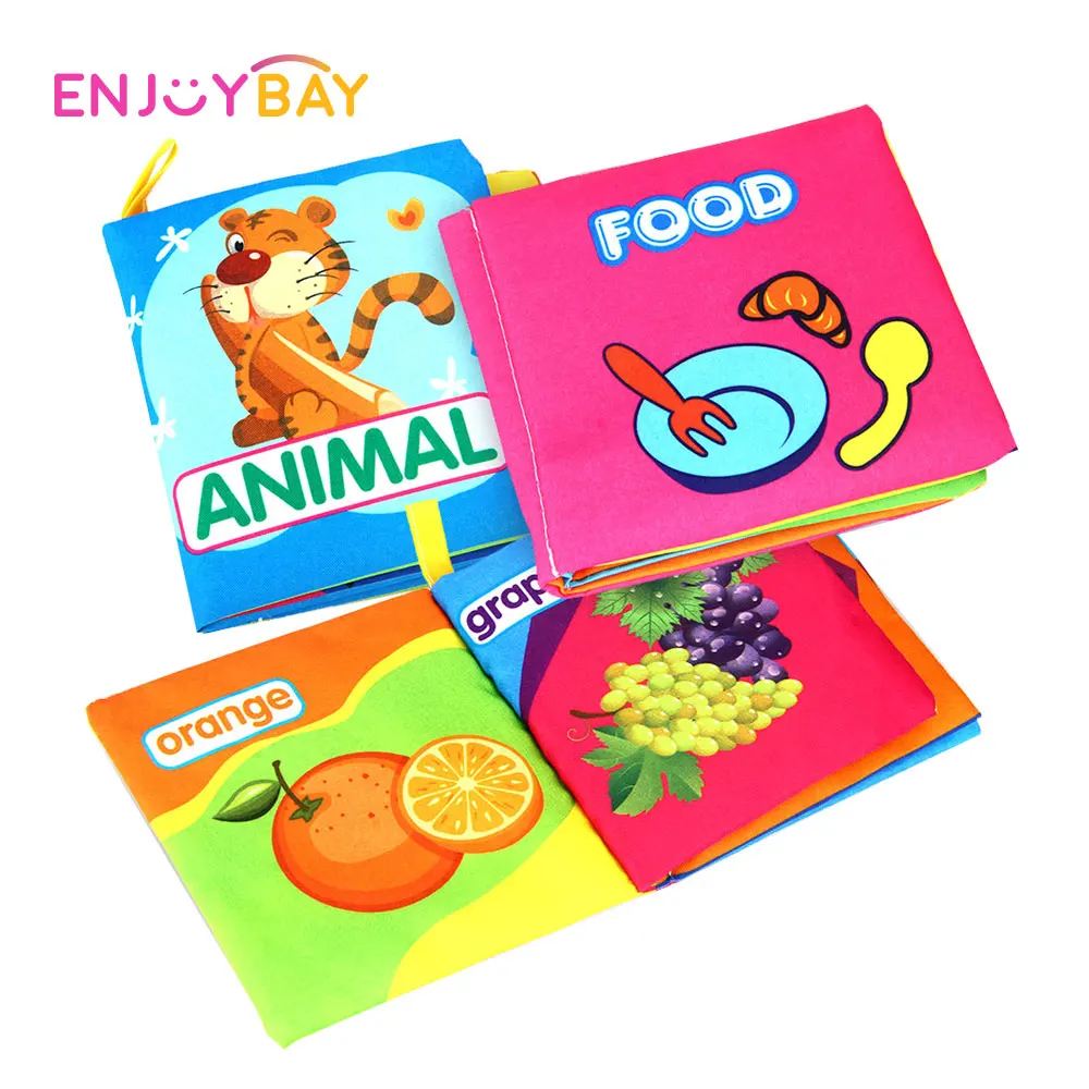 

Baby Infant Toys Learning Educational Kids Cloth Books Learning Fabric Book Learning Animal Fruit Vegetable Numbers Vehicles