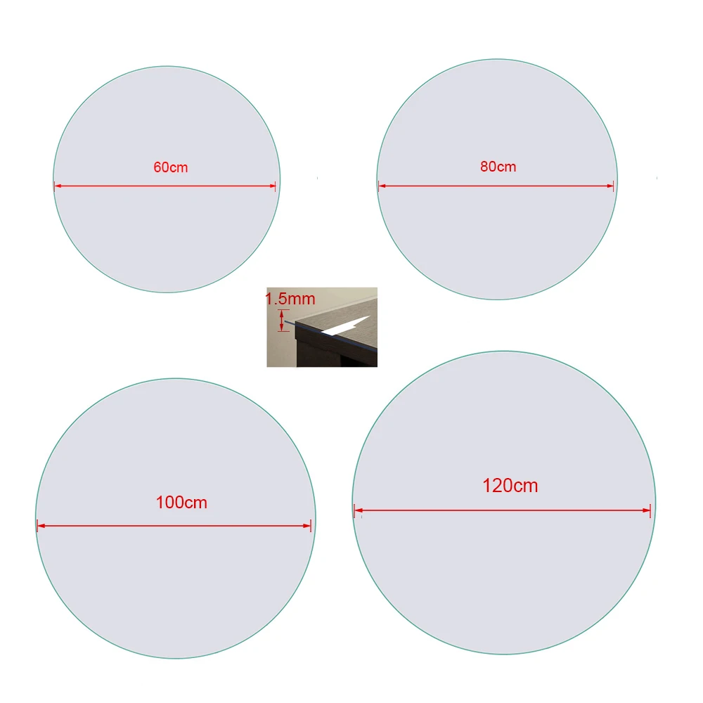 ПВХ влагостойкая скатерть круглая скатерть для стола прозрачная кухонная картина масляная скатерть стеклянная мягкая ткань коврик 1,5 мм