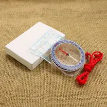 Прочная акриловая линейка, компас, шнурок, водонепроницаемый Карманный размер, для кемпинга, походов, снаряжение, портативный инструмент для выживания