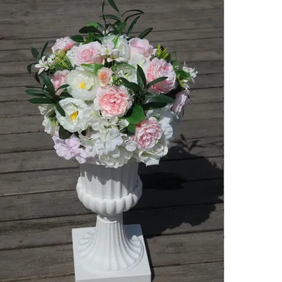 New road lead simulation flower ball wedding supplies wedding scene layout silk flower T stage Roman column decoration flower - Color: I