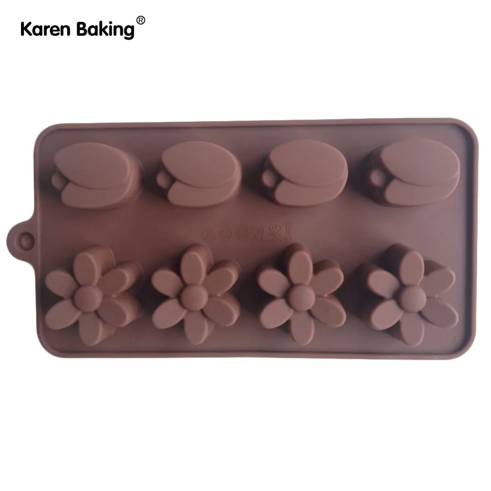 Flower Shape Fondant Cake pan Silicone Mold Sugar Craft Baking Pan Cake
