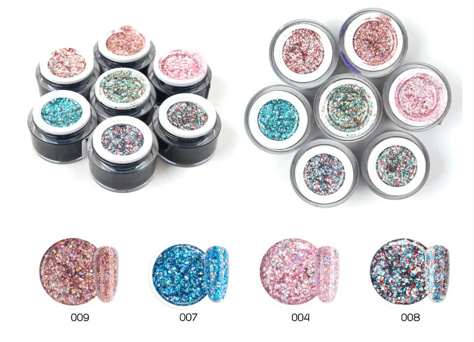 Beautilux 1pc Rainbow Silver Holographic Glitter UV LED Nail Gel Polish Soak Off Sparkling Dazzling Bling Gels Nail Polish 10g (3)