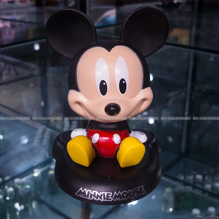 New Fashion Red Bow Minnie Doll Mousse Cartoon Bobble Head Cute Creative Automotive Car Ornament Interior