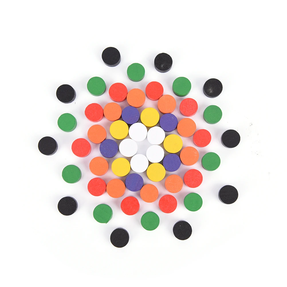 Various colors Game Dices 100 PCS Wooden Game Pieces Pawn/Chess Boardgame/Educational Games Accessories 8 Colors