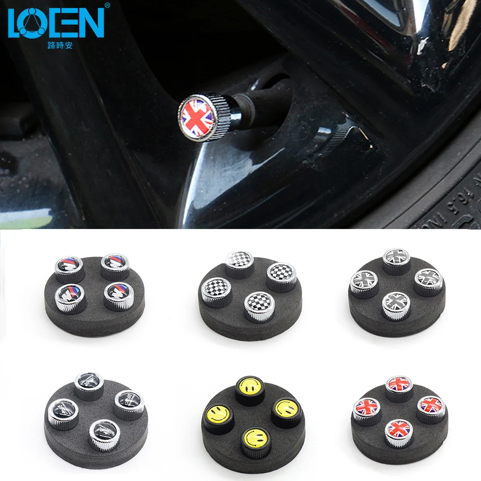 4PCS/lot Zinc Alloy Automobile Car Valve Cap Car Styling Universal Car