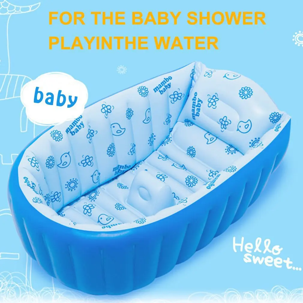 

Baby Pool Inflatable Square Bath Green/Blue PVC For 3-6 Years Old Child Thickening Bath Tub Children Swimming Pool