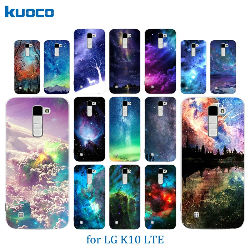 For LG K10 LTE K420N K430 K430ds F670 Soft TPU Back Cover Starry Sky Pattern for K410 Matte Full Protect Phone Case |