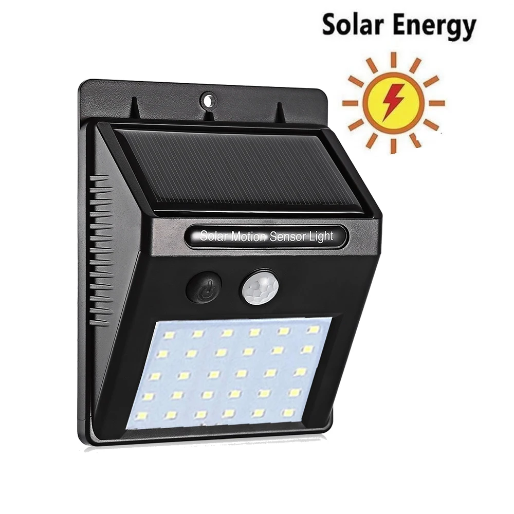 

30led Solar Power Human Body Motion Sensor Garden Light Control Security Lamp Outdoor LED Solar Light Waterproof IP65 2835 stree
