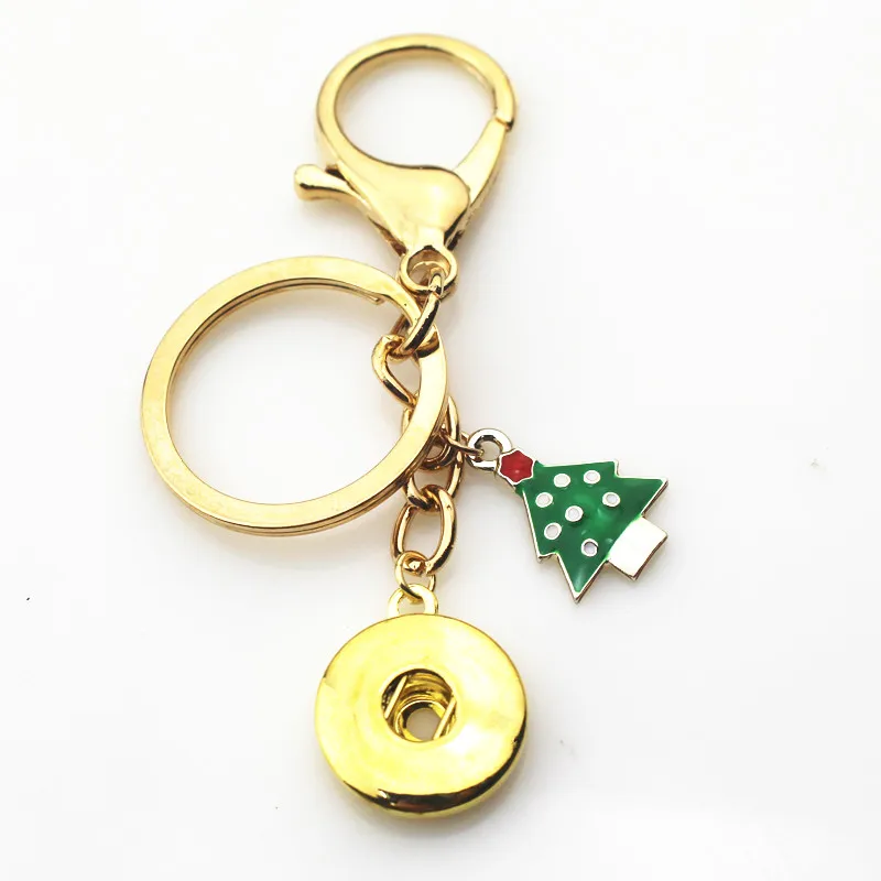 10pcs/lot Hot wholesale Snap Keychains Keyring with tree key chain fit