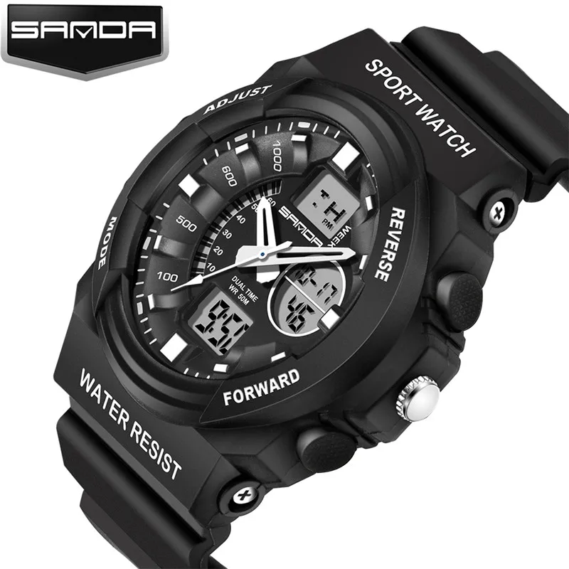 SANDA G Sport Watch LED Digital Wrist Watches Male Clock Relogio