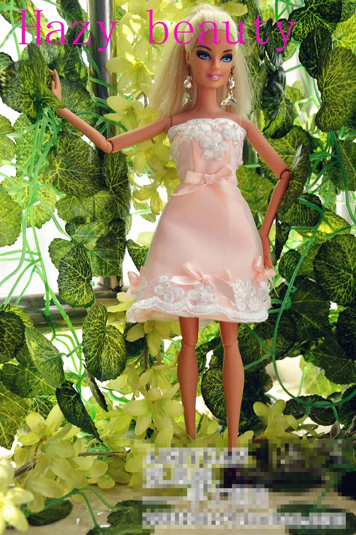 

Hazy beauty Doll dress pink dress clothes accessories for barbie 1:6 dolls BBI1038