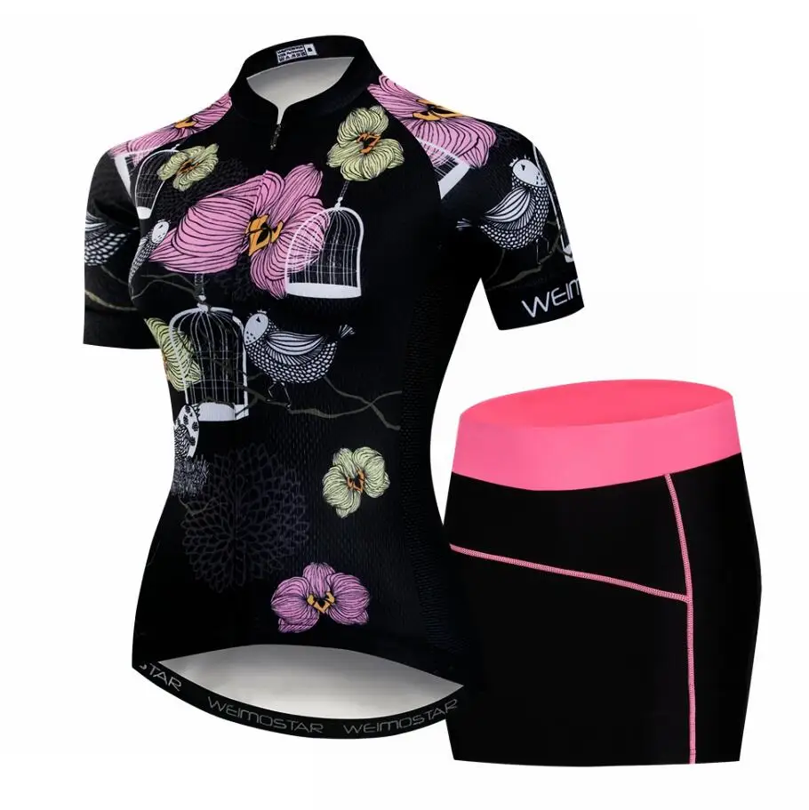 Набор для велоспорта женский MTB велосипед гель для трикотажа шорты велосипедная юбка шорты костюм Ropa Велосипедное Джерси Ciclismo велосипедная одежда розовый - Цвет: 4