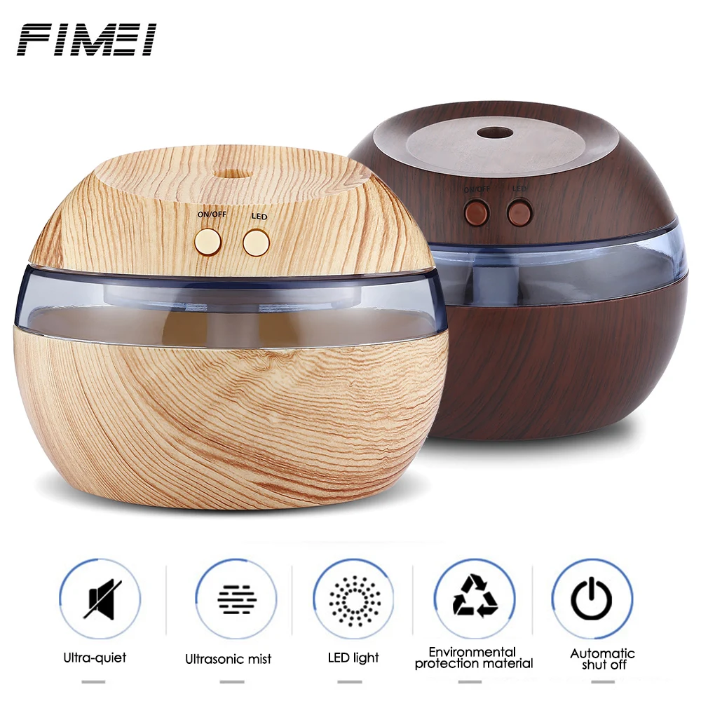 

Fimei 290ml USB Ultrasonic Air Humidifier Essential Oils For Aromatherapy Diffusers LED Night Mist Maker For Household Appliance