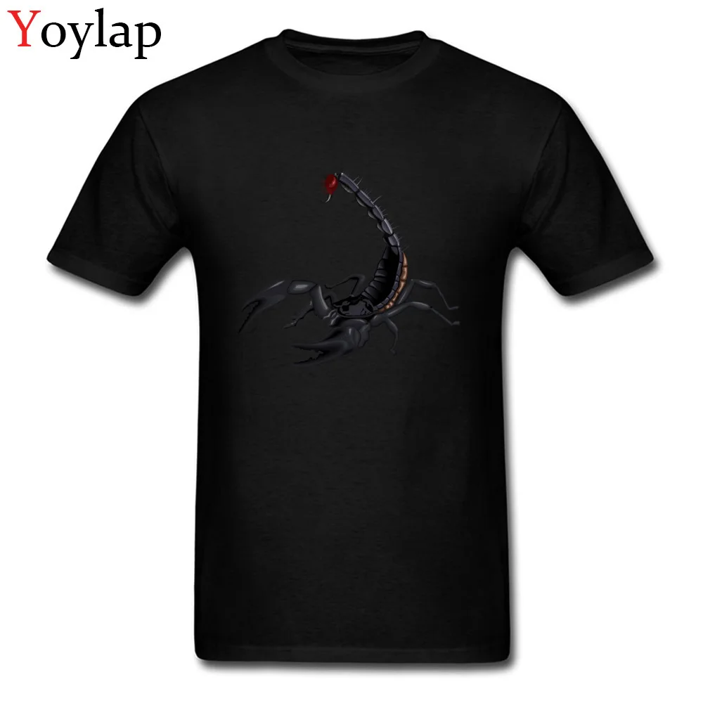 scorpion12131 O-Neck Mens T-shirts Summer/Autumn Custom Tops T Shirt Short Sleeve 2017 New Fashion Cotton Custom Tee Shirts black