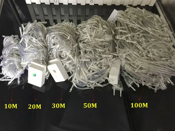 New Year decoration garland 10m 20m 30m 50m 100m LED String Lights navidad for Christmas holiday party 110V 220V with 8 modes New Year decoration garland 10m 20m 30m 50m 100m LED String Lights navidad for Christmas holiday party 110V 220V with 8 modes