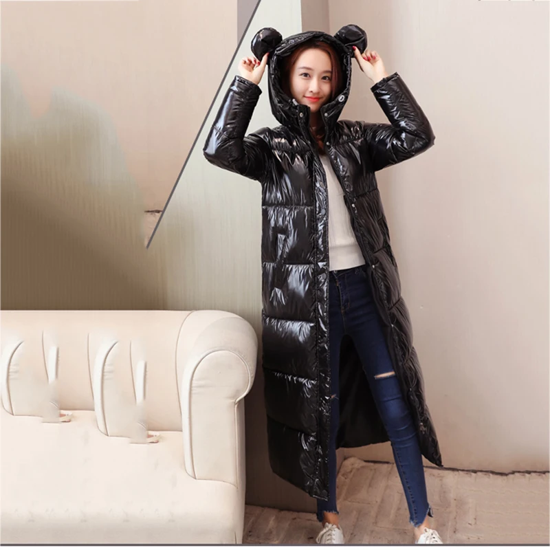 2018 New Winter Jacket Female Parka Coat Cartoon lovely Long Down Jacket Plus Size Long Hooded Duck Down Coat Jacket Women LF907 2018 New Winter Jacket Female Parka Coat Cartoon lovely Long Down Jacket Plus Size Long Hooded Duck Down Coat Jacket Women LF907