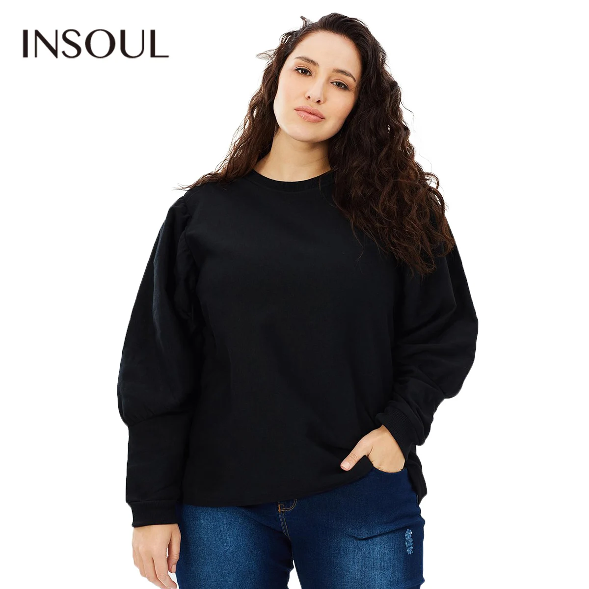 womens plus fashion sweatshirts