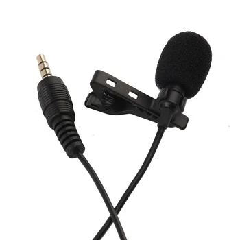 

Portable Clip-on Lapel Lavalier Microphone 3.5mm Jack Hands-free Mini Wired Condenser Microphone for Smartphone