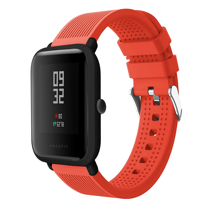 Ремешок мягкий силиконовый для Xiaomi Huami Amazfit Youth Bip BIT сменный Браслет PACE Lite 20