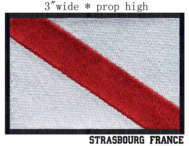 Estrasburgo, Francia bandera bordado 3 "envío ancho/Slash ...