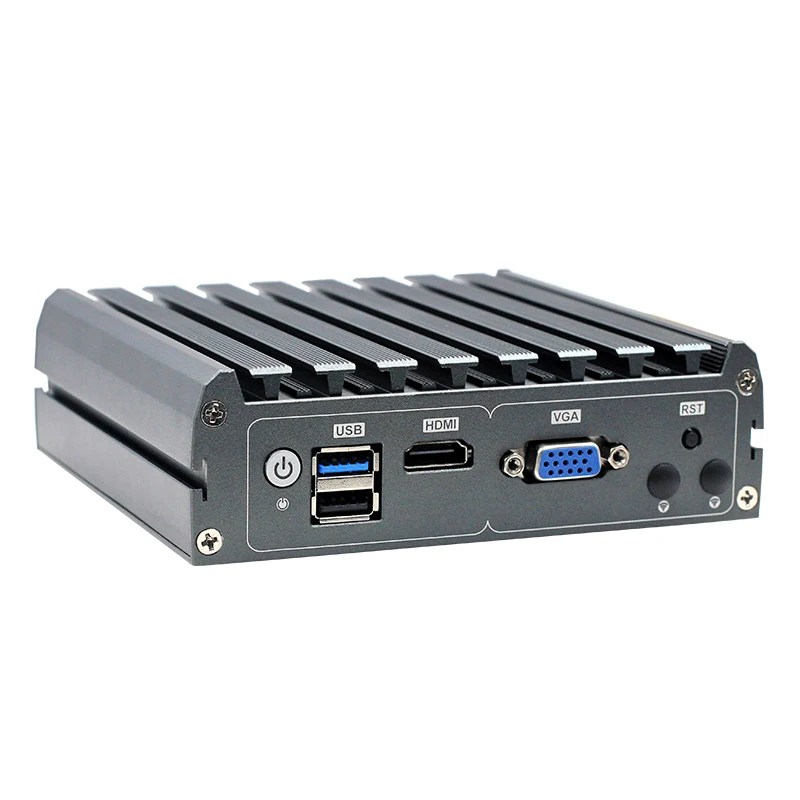 

MINI PC with E3845/J1900 optional 2G/4G/8G 1*RJ45 RS232 Com 4* Lan Port 1*M-PCIE support wifi/3G Module