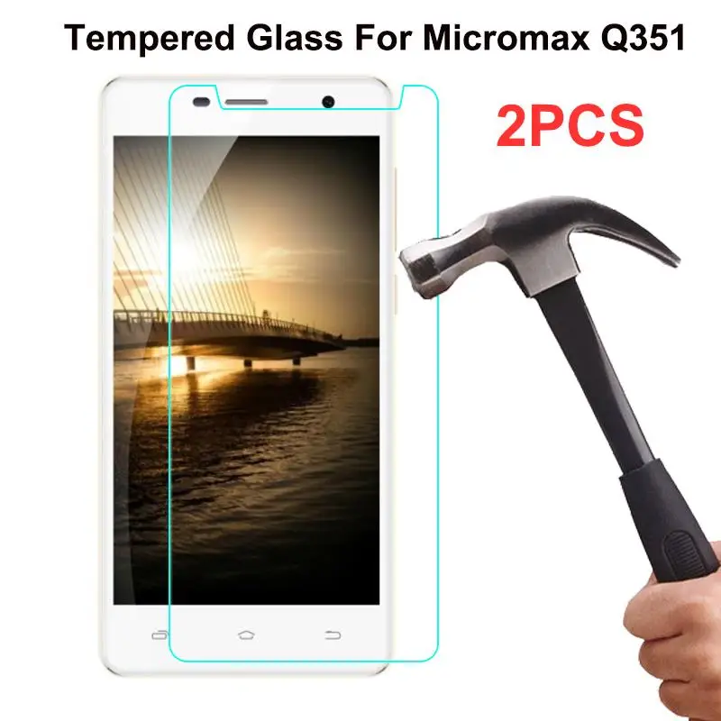2 шт. Q351 закаленное Стекло Для Micromax ЖК-дисплей Экран протектор Защитная пленка для