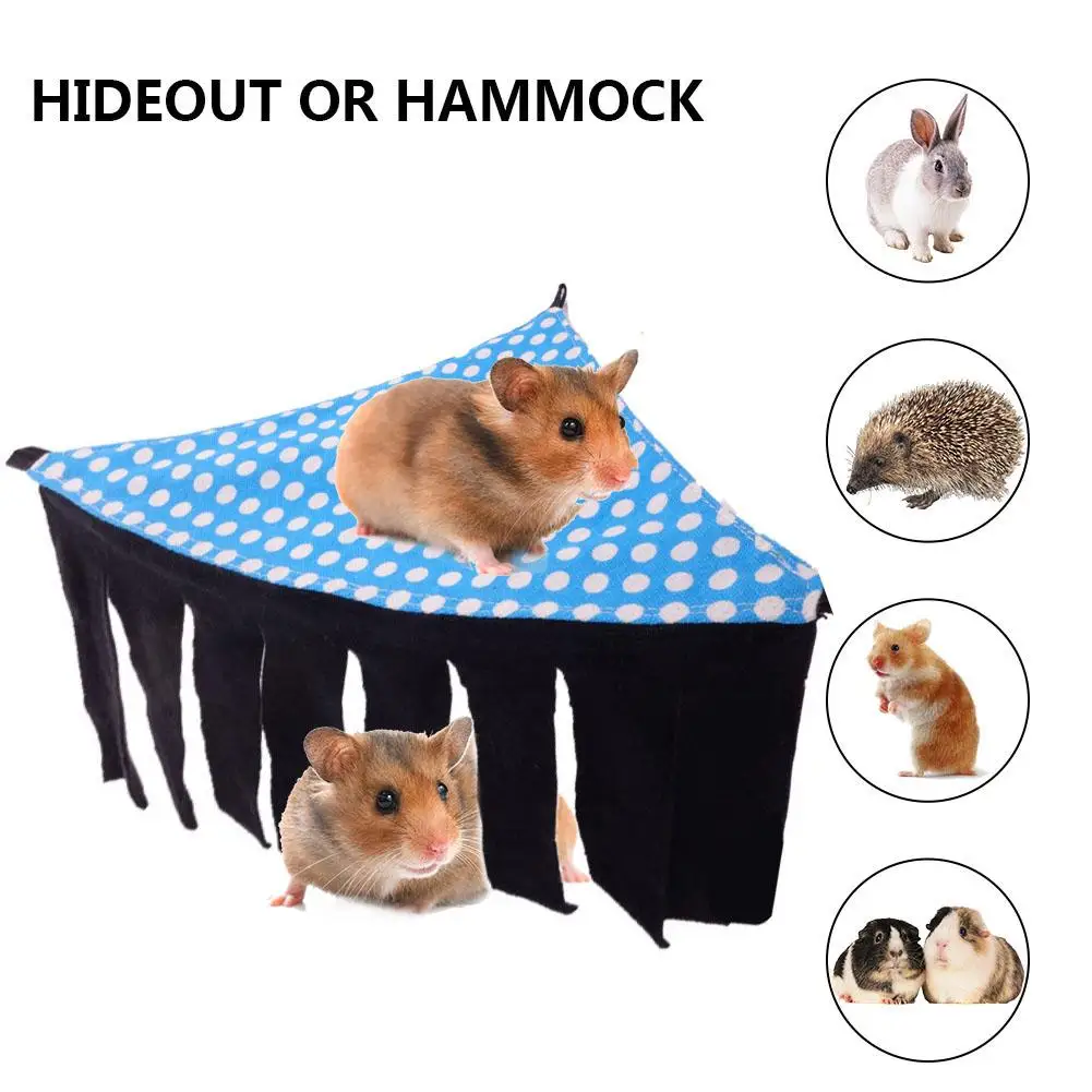 

Hamster Hammock Pet Tent Hideout Hammock Hanging Bed Tassel Corner Nest Cage Accessories For Hedgehog Guinea Pig Hamster 20E