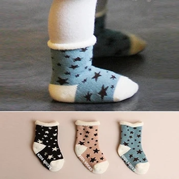 

Star Children Sock Thick Infant Warm Sock CottonTerry Kids Socks Casual Soft Boys Girls Apparel Baby Clothing Autumn Winter