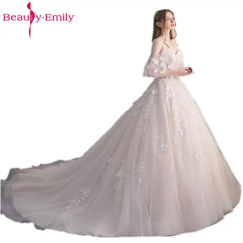 Beauty Emily Vestido de Noiva элегантное платье невесты винтажное De Mariage специальное